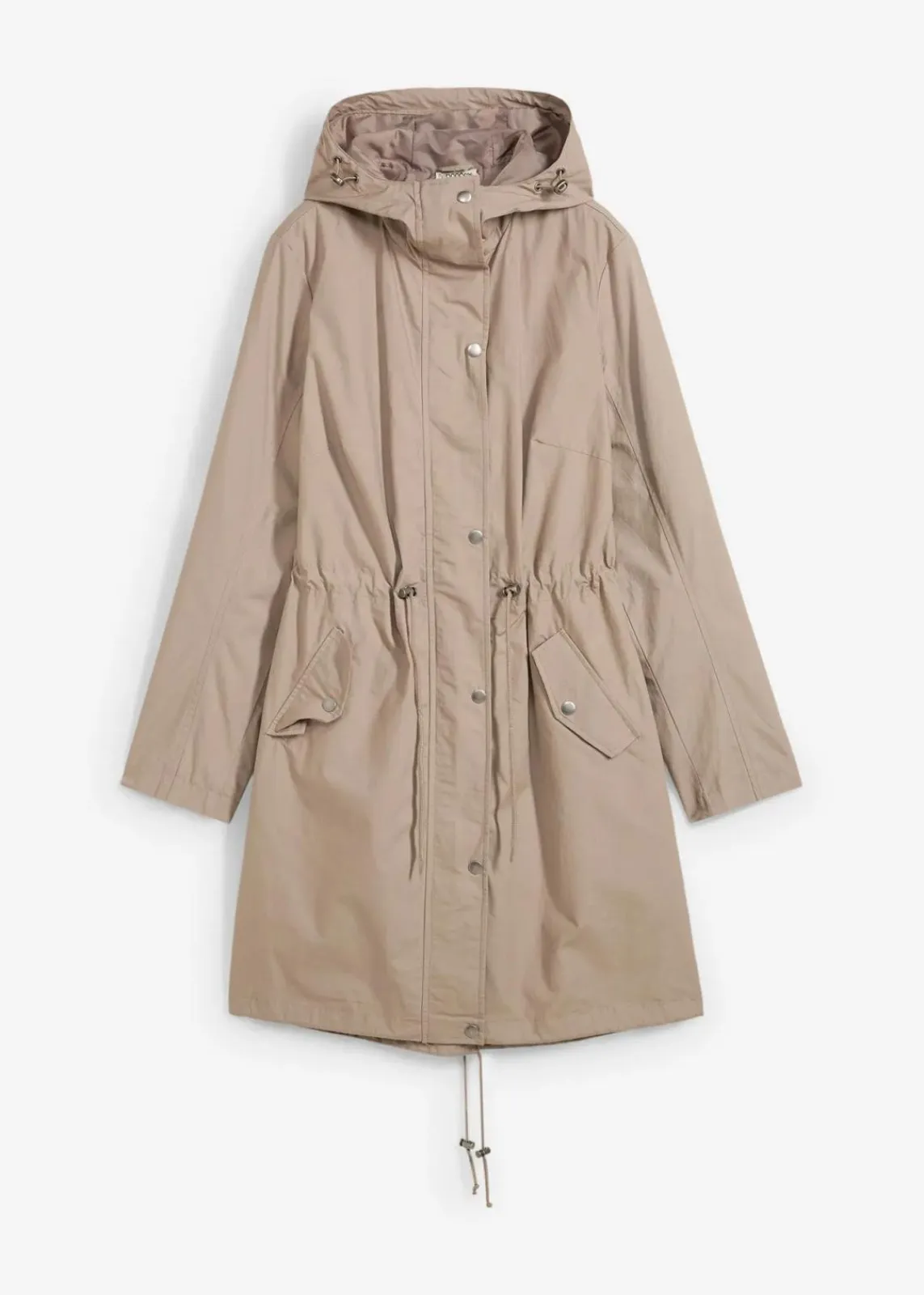 bonprix Jacken & Mäntel|Parka mit Kapuze taupe