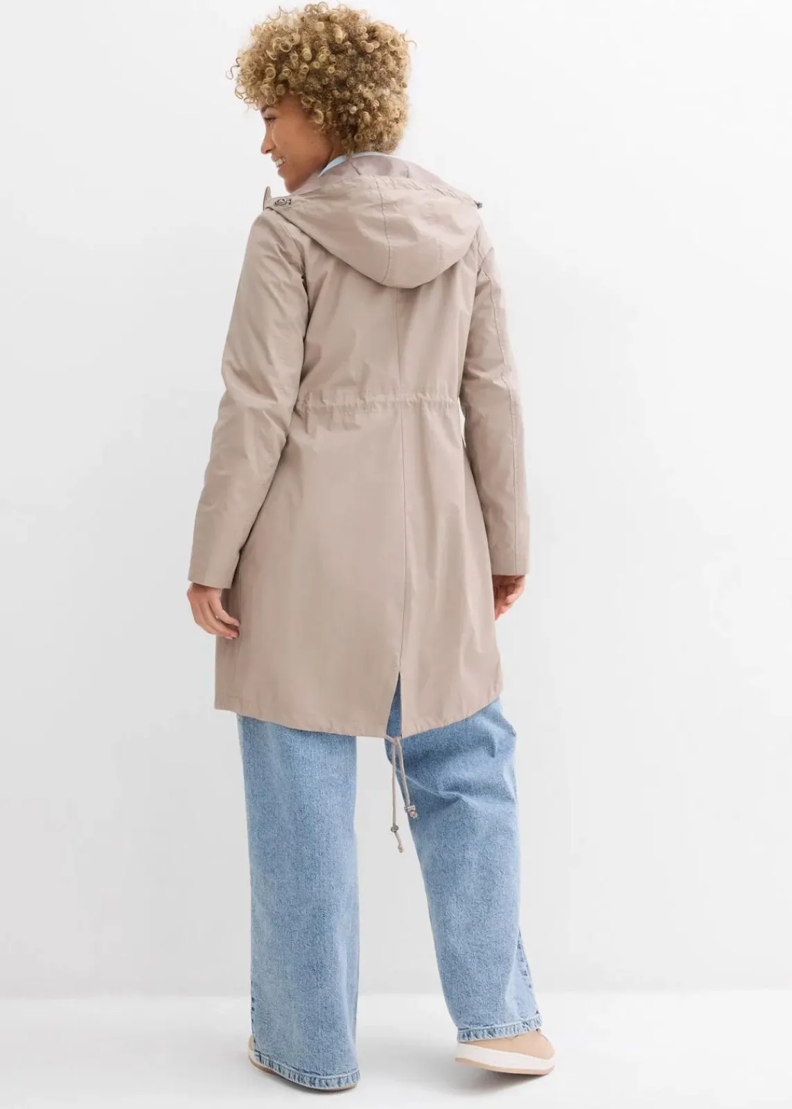 bonprix Jacken & Mäntel|Parka mit Kapuze taupe