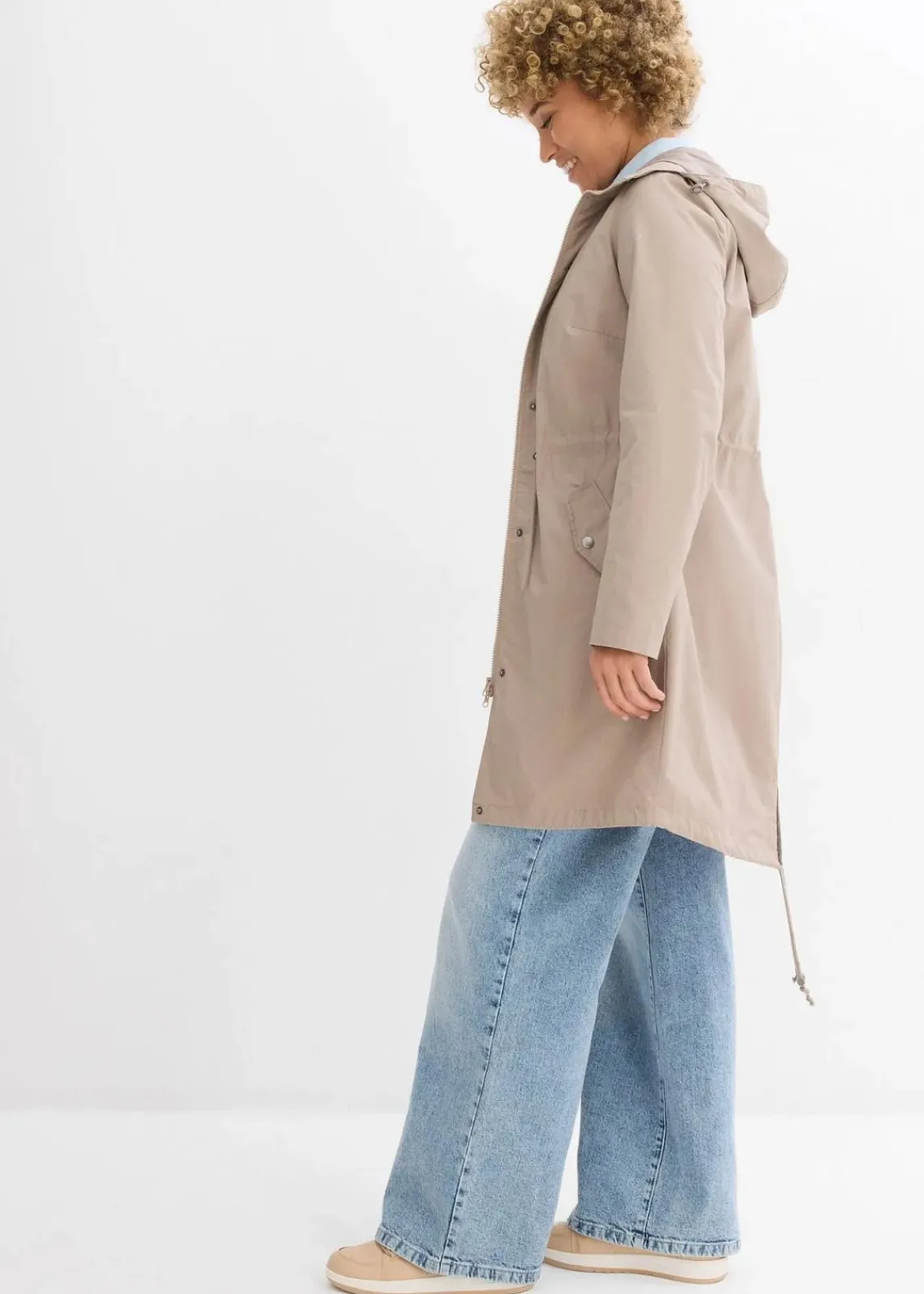 bonprix Jacken & Mäntel|Parka mit Kapuze taupe