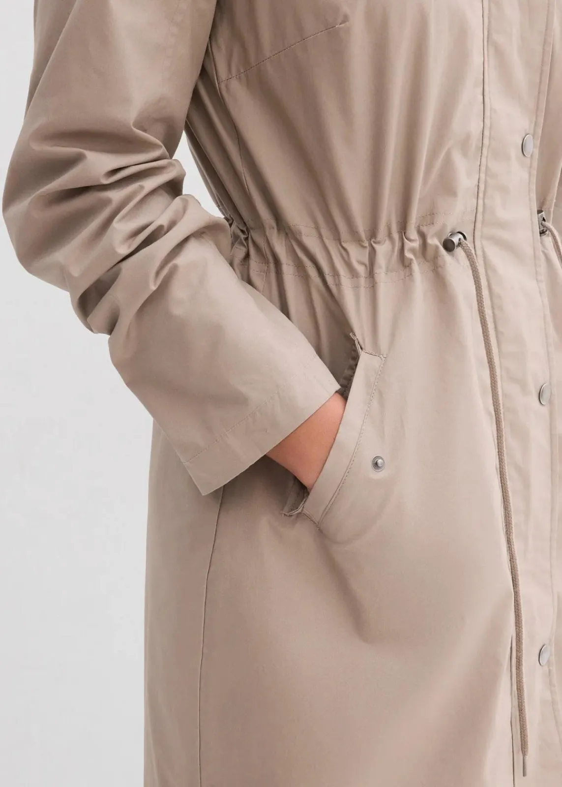 bonprix Jacken & Mäntel|Parka mit Kapuze taupe