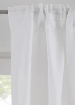 bonprix Vorhänge|Pflegeleichter Vorhang aus Mikrofaser (1er Pack) weiss/grau