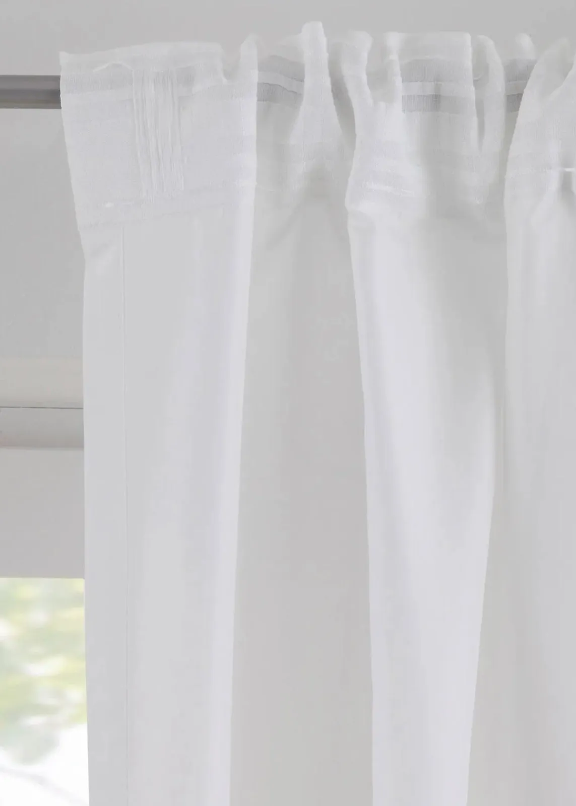 bonprix Vorhänge|Pflegeleichter Vorhang aus Mikrofaser (1er Pack) weiss/grau