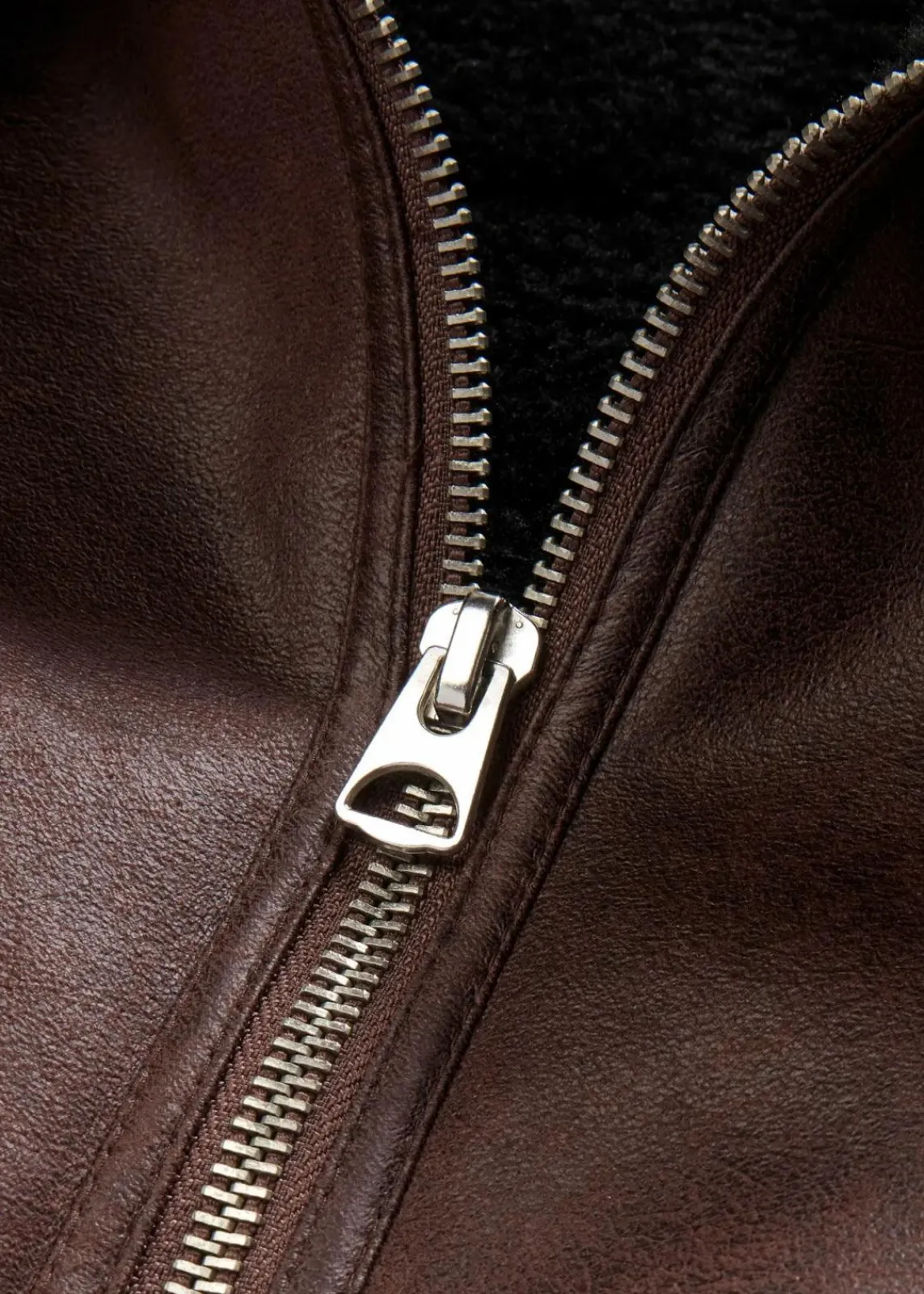 bonprix Jacken & Mäntel|Pilotenjacke aus Lammfellimitat terrabraun