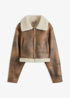 Pilotenjacke aus Lammfellimitat|bonprix Best