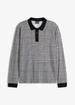 Piqué Polo-Langarmshirt aus Bio-Baumwolle|bonprix Best