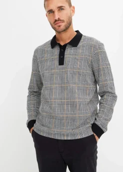 Piqué Polo-Langarmshirt aus Bio-Baumwolle|bonprix Best