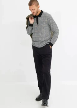 Piqué Polo-Langarmshirt aus Bio-Baumwolle|bonprix Best