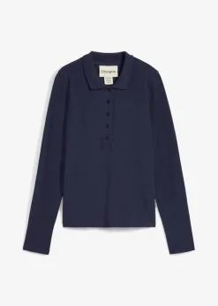 bonprix Bekleidung·Röcke|Nachhaltigere Materialien|Piqué-Poloshirt aus reiner Bio-Baumwolle dunkelblau