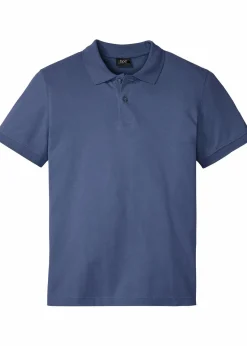bonprix Shirts & Polos|Basics|Piqué-Poloshirt aus reiner Bio-Baumwolle indigo