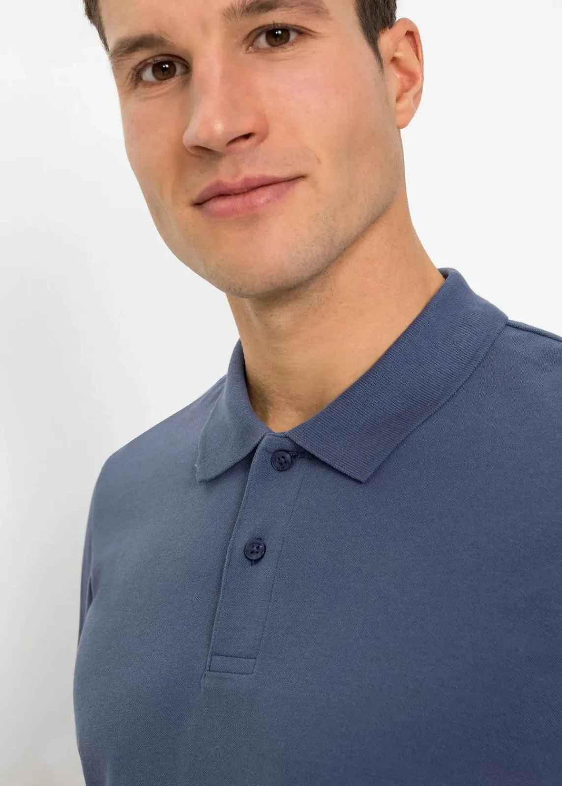 bonprix Shirts & Polos|Basics|Piqué-Poloshirt aus reiner Bio-Baumwolle indigo