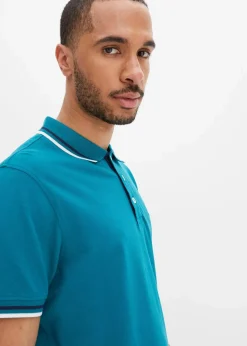 bonprix Shirts & Polos|Große Größen|Piqué-Poloshirt aus reiner Baumwolle (2er Pack) kobalttürkis+dunkelblau