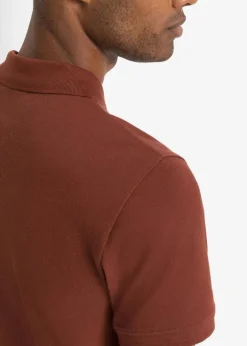 bonprix Shirts & Polos|Basics|Piqué-Poloshirt aus reiner Bio-Baumwolle mahagonibraun
