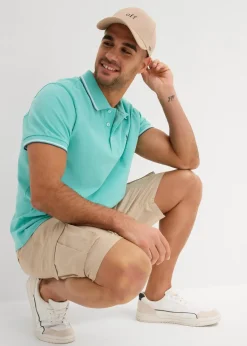 bonprix Shirts & Polos|Basics|Piqué-Poloshirt aus reiner Bio-Baumwolle pazifikgrün