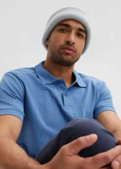 bonprix Shirts & Polos|Basics|Piqué-Poloshirt aus reiner Bio-Baumwolle kristallblau