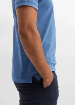 bonprix Shirts & Polos|Basics|Piqué-Poloshirt aus reiner Bio-Baumwolle kristallblau