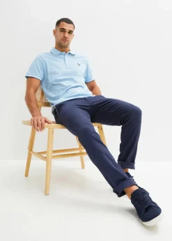 bonprix Shirts & Polos|Basics|Piqué-Poloshirt aus reiner Bio-Baumwolle hellblau