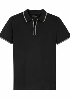 Piqué-Poloshirt mit Reißverschluss aus reiner Baumwolle|bonprix Online