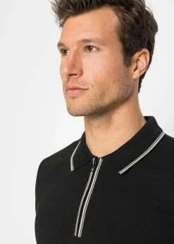 Piqué-Poloshirt mit Reißverschluss aus reiner Baumwolle|bonprix Online