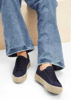 Plateau-Sneaker aus Baumwoll-Canvas|bonprix Sale