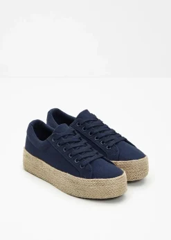 Plateau-Sneaker aus Baumwoll-Canvas|bonprix Sale
