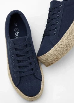 Plateau-Sneaker aus Baumwoll-Canvas|bonprix Sale