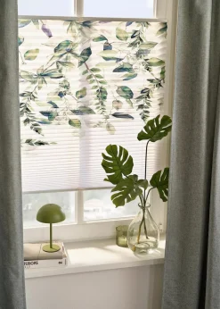 Plissee mit Blätter Druck|bonprix Hot