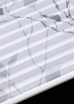 bonprix Plissees|Plissee mit Blätterranken grau