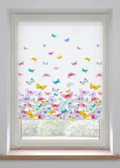 bonprix Plissees|Plissee mit Schmetterlingen weiß/bunt