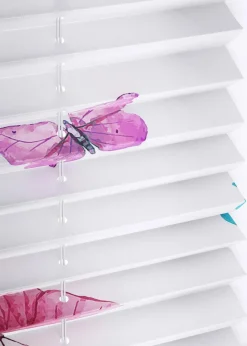 bonprix Plissees|Plissee mit Schmetterlingen weiß/bunt