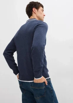Polo Pullover mit recycelter Baumwolle|bonprix Online