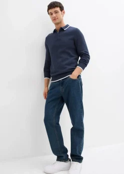 Polo Pullover mit recycelter Baumwolle|bonprix Online