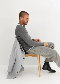 Polo Pullover mit recycelter Baumwolle|bonprix Discount