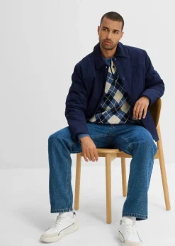 Polo-Pullover mit Argyle-Muster aus reiner Baumwolle|bonprix Online