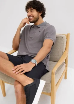 bonprix Shirts & Polos|Basics|Poloshirt aus reiner Bio-Baumwolle (2er Pack) rauchgrau+wollweiß