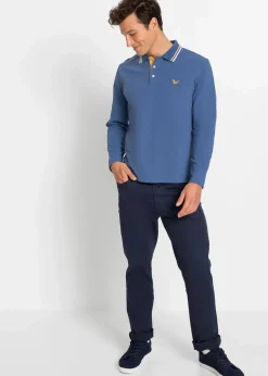 bonprix Shirts & Polos|Große Größen|Poloshirt aus reiner Bio-Baumwolle (2er Pack) hellindigo + graugrün