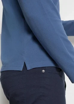 bonprix Shirts & Polos|Große Größen|Poloshirt aus reiner Bio-Baumwolle (2er Pack) hellindigo + graugrün