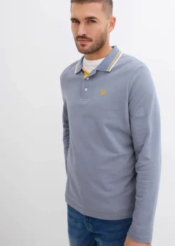 bonprix Shirts & Polos|Große Größen|Poloshirt aus reiner Bio-Baumwolle (2er Pack) rauchblau+nachtblau