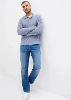 bonprix Shirts & Polos|Große Größen|Poloshirt aus reiner Bio-Baumwolle (2er Pack) rauchblau+nachtblau