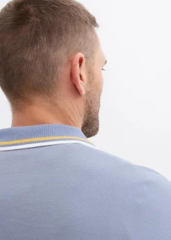 bonprix Shirts & Polos|Große Größen|Poloshirt aus reiner Bio-Baumwolle (2er Pack) rauchblau+nachtblau