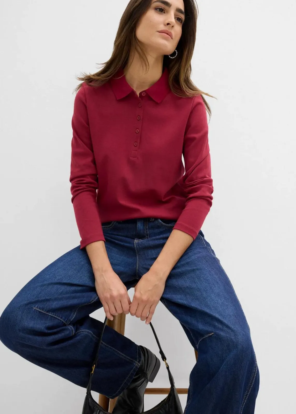 Poloshirt aus schwerer Bio-Baumwolle|bonprix Clearance