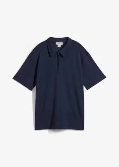 bonprix Shirts & Tops|Poloshirt aus Viskose-Mix dunkelblau