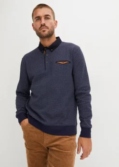 Polo-Sweatshirt aus Bio-Baumwolle|bonprix Discount
