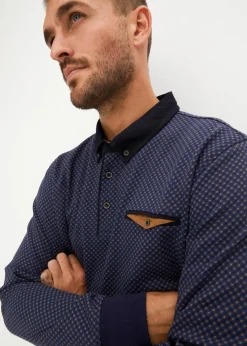 Polo-Sweatshirt aus Bio-Baumwolle|bonprix Discount