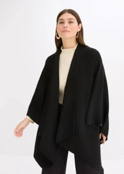 bonprix Ponchos|Schuhe & Accessoires In Spezialgrößen·Tücher & Ponchos|Poncho schwarz