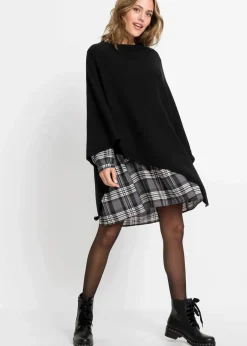 bonprix Ponchos|Schuhe & Accessoires In Spezialgrößen·Tücher & Ponchos|Poncho schwarz