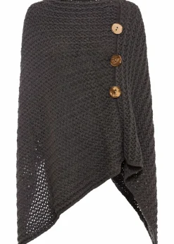 bonprix Ponchos|Schuhe & Accessoires In Spezialgrößen·Tücher & Ponchos|Poncho dunkelgrau