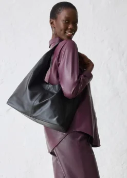 bonprix Taschen|Premium|Premium Ledershopper schwarz