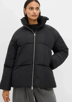 bonprix Bekleidung·Hosen|Nachhaltigere Materialien|Puffer-Jacket schwarz