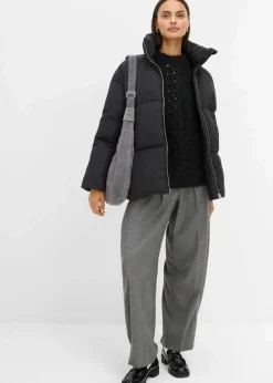 bonprix Bekleidung·Hosen|Nachhaltigere Materialien|Puffer-Jacket schwarz