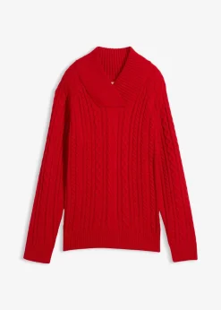 bonprix Pullover & Strickjacken|Strickmode|Pullover salsarot